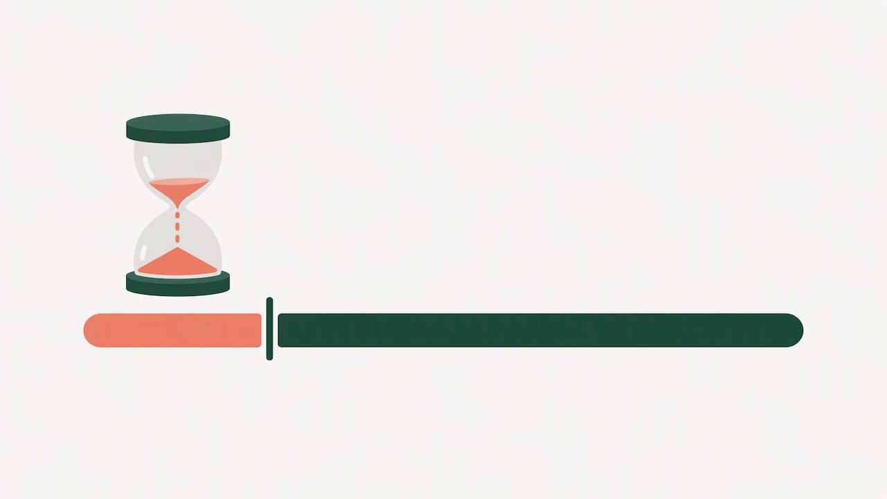 Countdown timer beside a short meeting opener