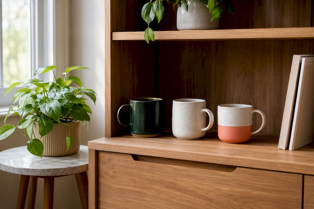 Plant mugs and book for scavenger hunt