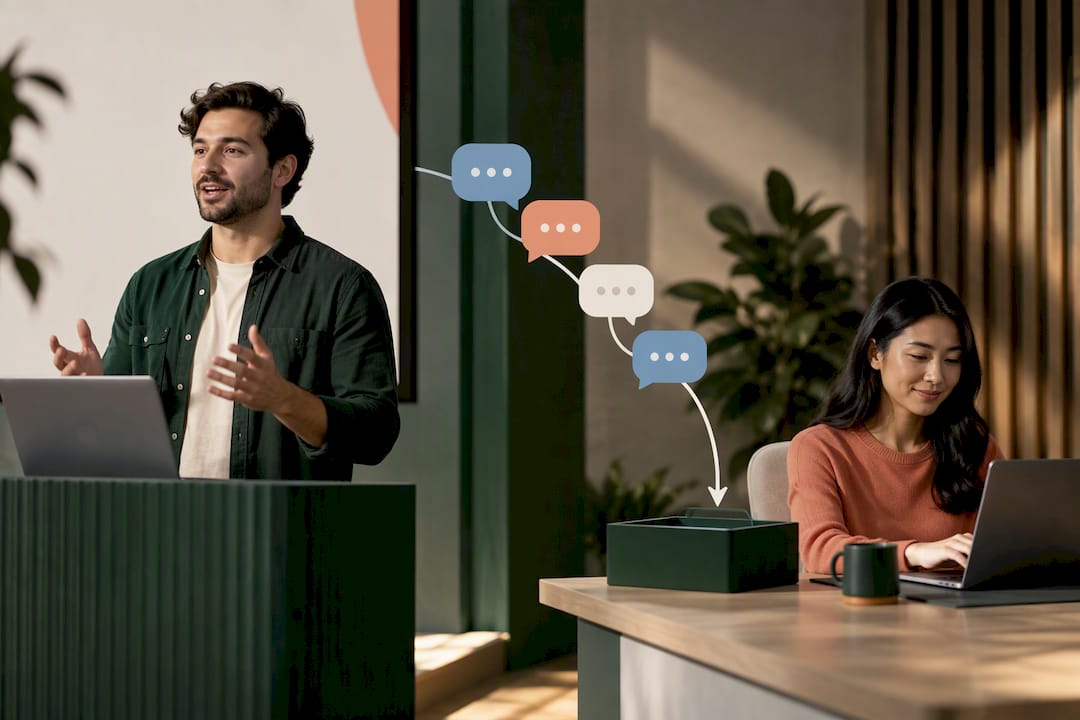 Illustration of parallel chat monitoring workflow